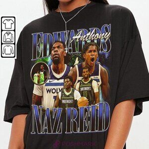 Anthony Edwards Naz Reid Basketball Basketball Un sweatshirt shirt retro